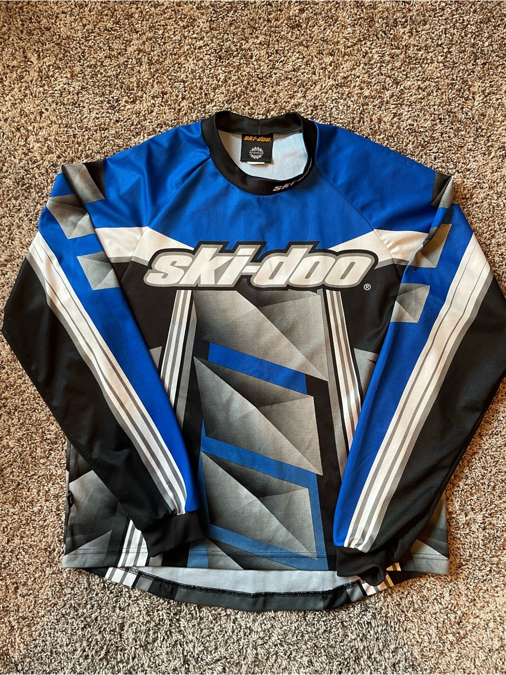 Ski-Doo Bombardier Jersey Style Long Sleeve Snowmobiling Shirt Men’s Medium